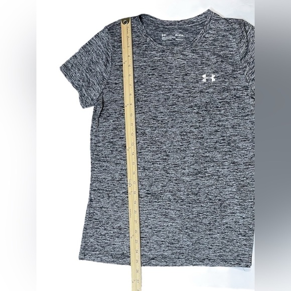 Women's Under Armour Tech Twist Tee Short Sleeve Crew Neck Medium Gray Black - Picture 13 of 13